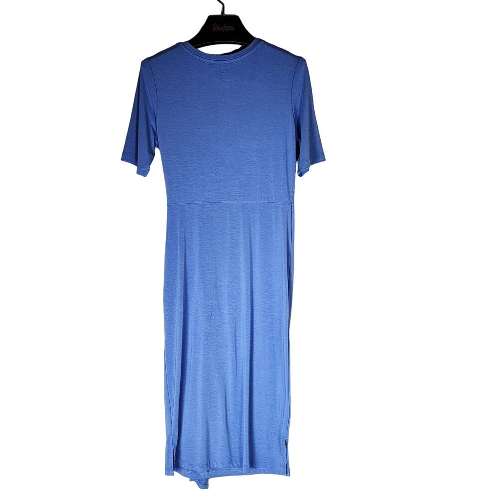 BetaBrand Knot Jersey Dress in Quiet Harbor (Blue) Size Medium - Picture 4 of 9